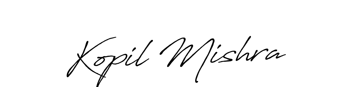 How to make Kopil Mishra signature? Antro_Vectra_Bolder is a professional autograph style. Create handwritten signature for Kopil Mishra name. Kopil Mishra signature style 7 images and pictures png