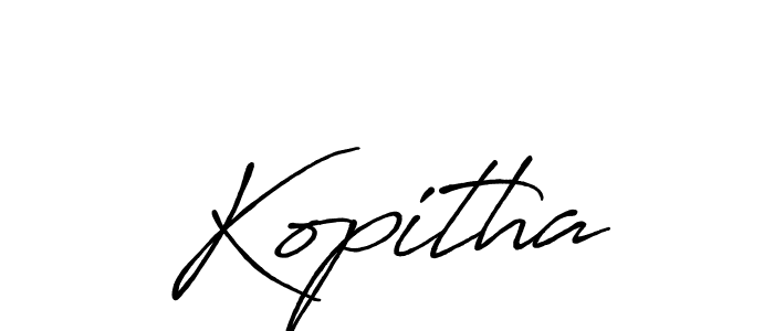 Similarly Antro_Vectra_Bolder is the best handwritten signature design. Signature creator online .You can use it as an online autograph creator for name Kopitha. Kopitha signature style 7 images and pictures png