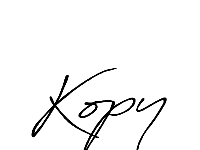Antro_Vectra_Bolder is a professional signature style that is perfect for those who want to add a touch of class to their signature. It is also a great choice for those who want to make their signature more unique. Get Kopy name to fancy signature for free. Kopy signature style 7 images and pictures png