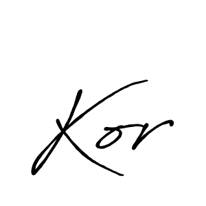 Make a beautiful signature design for name Kor. With this signature (Antro_Vectra_Bolder) style, you can create a handwritten signature for free. Kor signature style 7 images and pictures png