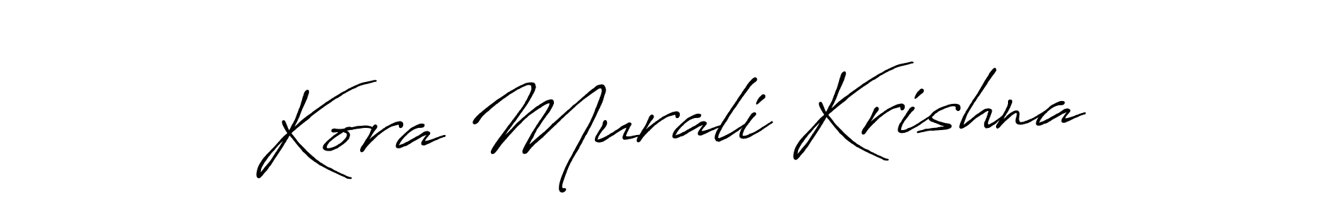 Also we have Kora Murali Krishna name is the best signature style. Create professional handwritten signature collection using Antro_Vectra_Bolder autograph style. Kora Murali Krishna signature style 7 images and pictures png