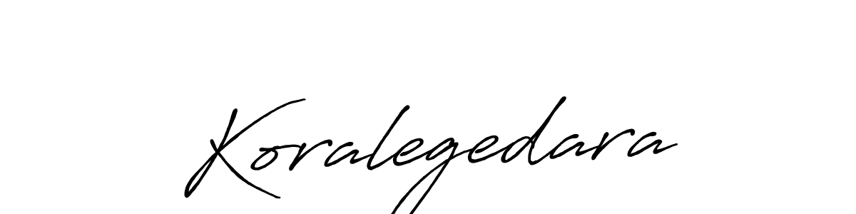 Use a signature maker to create a handwritten signature online. With this signature software, you can design (Antro_Vectra_Bolder) your own signature for name Koralegedara. Koralegedara signature style 7 images and pictures png