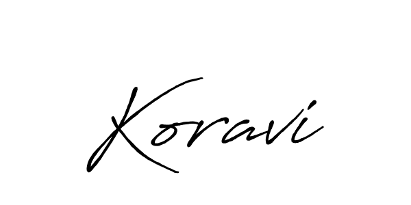 Once you've used our free online signature maker to create your best signature Antro_Vectra_Bolder style, it's time to enjoy all of the benefits that Koravi name signing documents. Koravi signature style 7 images and pictures png