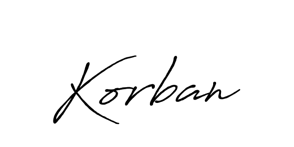 Korban stylish signature style. Best Handwritten Sign (Antro_Vectra_Bolder) for my name. Handwritten Signature Collection Ideas for my name Korban. Korban signature style 7 images and pictures png