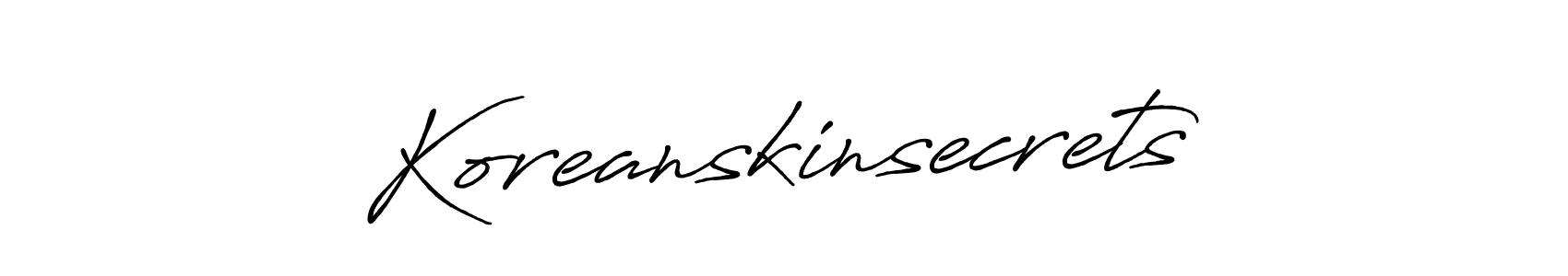 You should practise on your own different ways (Antro_Vectra_Bolder) to write your name (Koreanskinsecrets) in signature. don't let someone else do it for you. Koreanskinsecrets signature style 7 images and pictures png