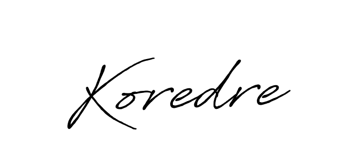 Make a beautiful signature design for name Koredre. With this signature (Antro_Vectra_Bolder) style, you can create a handwritten signature for free. Koredre signature style 7 images and pictures png