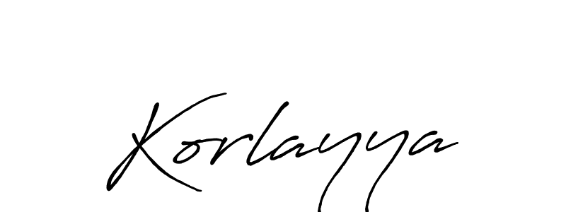 Create a beautiful signature design for name Korlayya. With this signature (Antro_Vectra_Bolder) fonts, you can make a handwritten signature for free. Korlayya signature style 7 images and pictures png