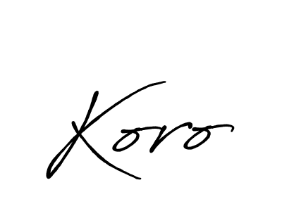 Once you've used our free online signature maker to create your best signature Antro_Vectra_Bolder style, it's time to enjoy all of the benefits that Koro name signing documents. Koro signature style 7 images and pictures png