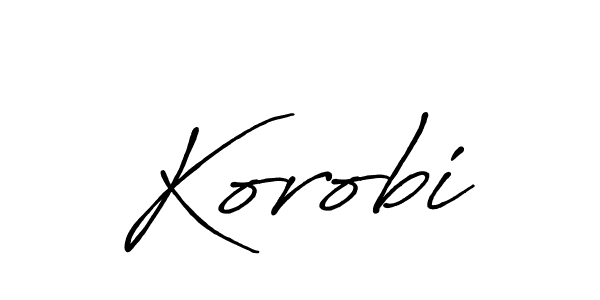 Create a beautiful signature design for name Korobi. With this signature (Antro_Vectra_Bolder) fonts, you can make a handwritten signature for free. Korobi signature style 7 images and pictures png