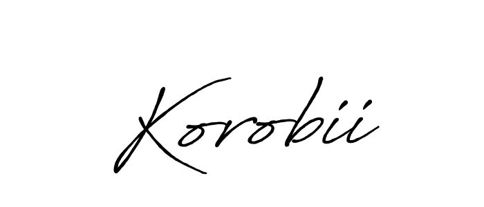Create a beautiful signature design for name Korobii. With this signature (Antro_Vectra_Bolder) fonts, you can make a handwritten signature for free. Korobii signature style 7 images and pictures png