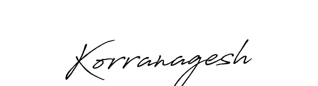 Use a signature maker to create a handwritten signature online. With this signature software, you can design (Antro_Vectra_Bolder) your own signature for name Korranagesh. Korranagesh signature style 7 images and pictures png