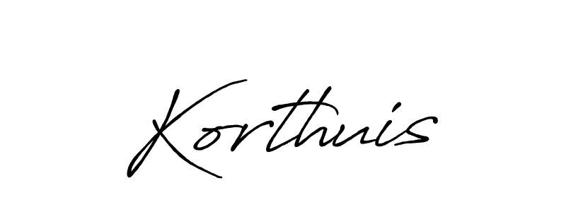 Create a beautiful signature design for name Korthuis. With this signature (Antro_Vectra_Bolder) fonts, you can make a handwritten signature for free. Korthuis signature style 7 images and pictures png