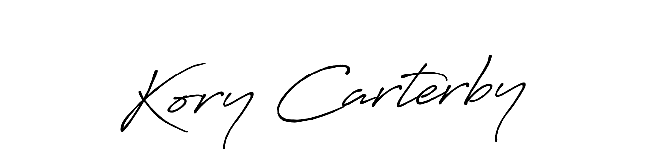 The best way (Antro_Vectra_Bolder) to make a short signature is to pick only two or three words in your name. The name Kory Carterby include a total of six letters. For converting this name. Kory Carterby signature style 7 images and pictures png