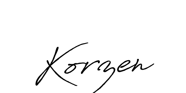 Also You can easily find your signature by using the search form. We will create Korzen name handwritten signature images for you free of cost using Antro_Vectra_Bolder sign style. Korzen signature style 7 images and pictures png