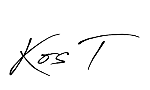 Best and Professional Signature Style for Kos T. Antro_Vectra_Bolder Best Signature Style Collection. Kos T signature style 7 images and pictures png