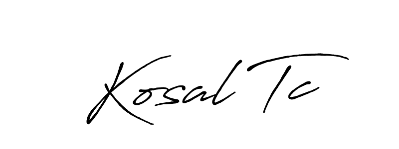Similarly Antro_Vectra_Bolder is the best handwritten signature design. Signature creator online .You can use it as an online autograph creator for name Kosal Tc. Kosal Tc signature style 7 images and pictures png