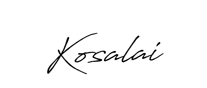 Use a signature maker to create a handwritten signature online. With this signature software, you can design (Antro_Vectra_Bolder) your own signature for name Kosalai. Kosalai signature style 7 images and pictures png