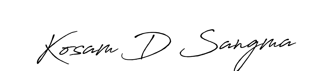 Also You can easily find your signature by using the search form. We will create Kosam D Sangma name handwritten signature images for you free of cost using Antro_Vectra_Bolder sign style. Kosam D Sangma signature style 7 images and pictures png