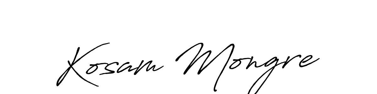 Similarly Antro_Vectra_Bolder is the best handwritten signature design. Signature creator online .You can use it as an online autograph creator for name Kosam Mongre. Kosam Mongre signature style 7 images and pictures png