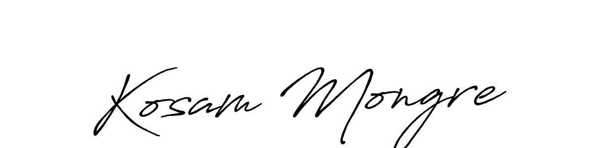 Similarly Antro_Vectra_Bolder is the best handwritten signature design. Signature creator online .You can use it as an online autograph creator for name Kosam Mongre. Kosam Mongre signature style 7 images and pictures png