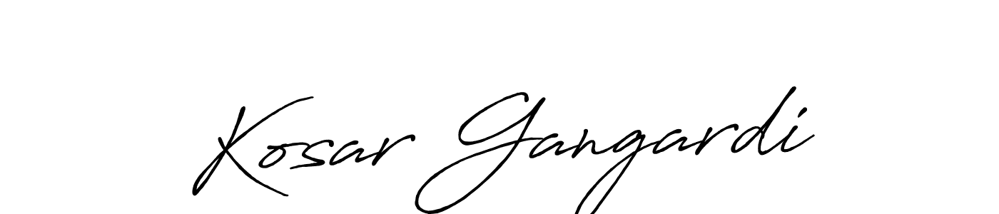 You should practise on your own different ways (Antro_Vectra_Bolder) to write your name (Kosar Gangardi) in signature. don't let someone else do it for you. Kosar Gangardi signature style 7 images and pictures png