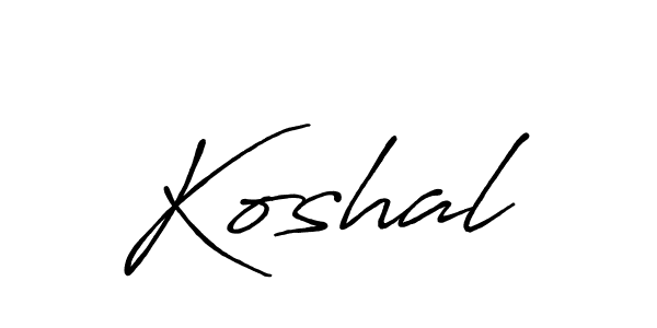 Koshal stylish signature style. Best Handwritten Sign (Antro_Vectra_Bolder) for my name. Handwritten Signature Collection Ideas for my name Koshal. Koshal signature style 7 images and pictures png