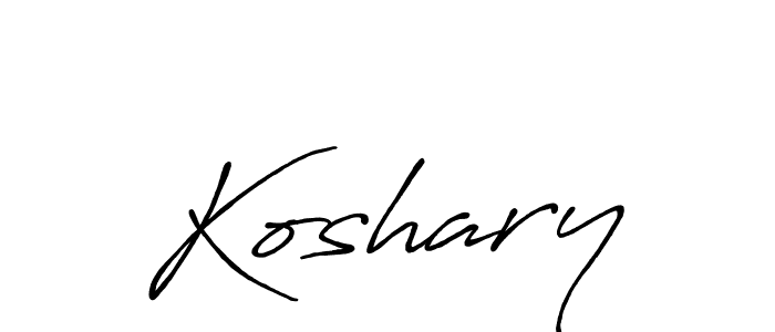 How to make Koshary signature? Antro_Vectra_Bolder is a professional autograph style. Create handwritten signature for Koshary name. Koshary signature style 7 images and pictures png