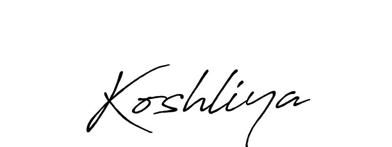 Once you've used our free online signature maker to create your best signature Antro_Vectra_Bolder style, it's time to enjoy all of the benefits that Koshliya name signing documents. Koshliya signature style 7 images and pictures png