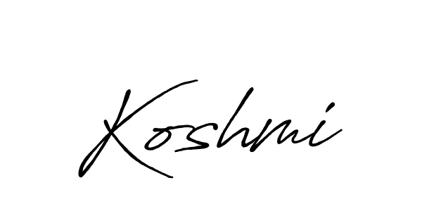 How to make Koshmi signature? Antro_Vectra_Bolder is a professional autograph style. Create handwritten signature for Koshmi name. Koshmi signature style 7 images and pictures png