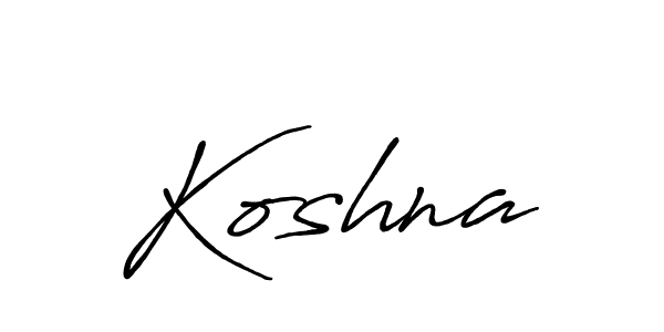 Create a beautiful signature design for name Koshna. With this signature (Antro_Vectra_Bolder) fonts, you can make a handwritten signature for free. Koshna signature style 7 images and pictures png