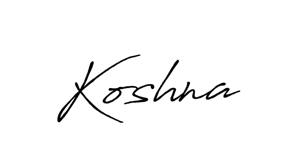 Create a beautiful signature design for name Koshna. With this signature (Antro_Vectra_Bolder) fonts, you can make a handwritten signature for free. Koshna signature style 7 images and pictures png