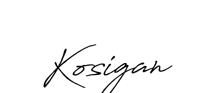 Use a signature maker to create a handwritten signature online. With this signature software, you can design (Antro_Vectra_Bolder) your own signature for name Kosigan. Kosigan signature style 7 images and pictures png