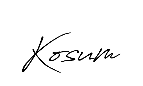 Also You can easily find your signature by using the search form. We will create Kosum name handwritten signature images for you free of cost using Antro_Vectra_Bolder sign style. Kosum signature style 7 images and pictures png