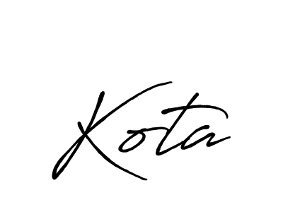 Use a signature maker to create a handwritten signature online. With this signature software, you can design (Antro_Vectra_Bolder) your own signature for name Kota. Kota signature style 7 images and pictures png