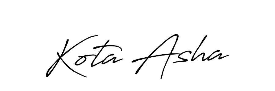 Make a beautiful signature design for name Kota Asha. With this signature (Antro_Vectra_Bolder) style, you can create a handwritten signature for free. Kota Asha signature style 7 images and pictures png