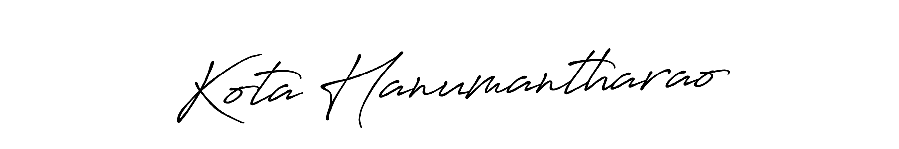 Make a beautiful signature design for name Kota Hanumantharao. With this signature (Antro_Vectra_Bolder) style, you can create a handwritten signature for free. Kota Hanumantharao signature style 7 images and pictures png