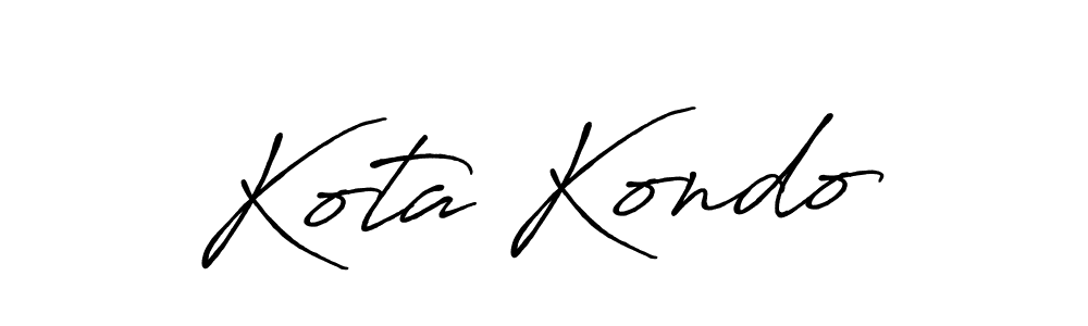 Also we have Kota Kondo name is the best signature style. Create professional handwritten signature collection using Antro_Vectra_Bolder autograph style. Kota Kondo signature style 7 images and pictures png