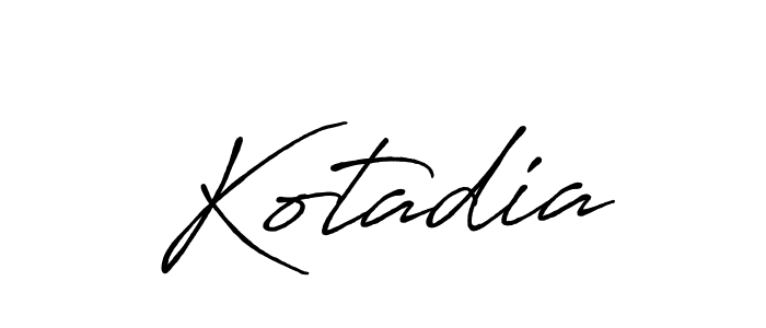 Create a beautiful signature design for name Kotadia. With this signature (Antro_Vectra_Bolder) fonts, you can make a handwritten signature for free. Kotadia signature style 7 images and pictures png