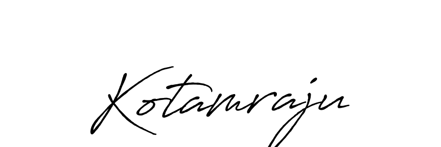 How to make Kotamraju name signature. Use Antro_Vectra_Bolder style for creating short signs online. This is the latest handwritten sign. Kotamraju signature style 7 images and pictures png