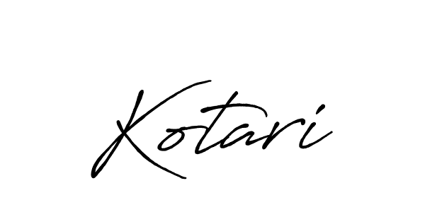 How to make Kotari signature? Antro_Vectra_Bolder is a professional autograph style. Create handwritten signature for Kotari name. Kotari signature style 7 images and pictures png