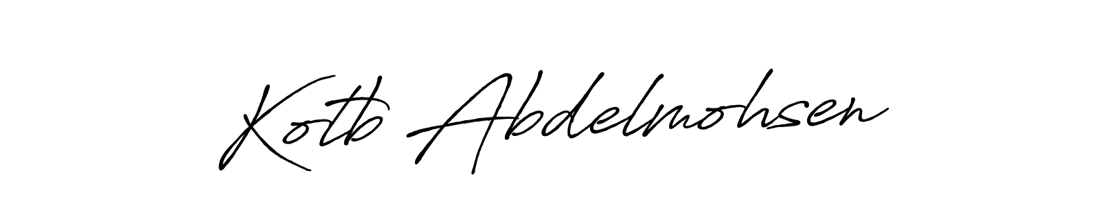 Best and Professional Signature Style for Kotb Abdelmohsen. Antro_Vectra_Bolder Best Signature Style Collection. Kotb Abdelmohsen signature style 7 images and pictures png