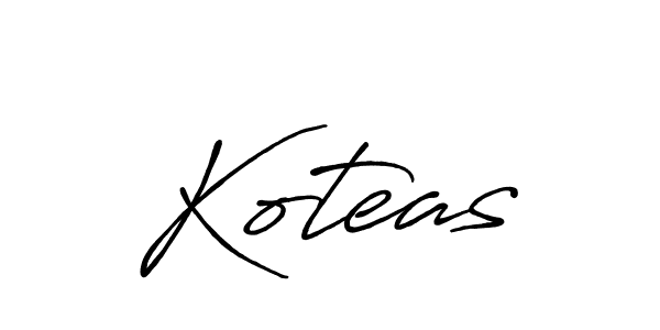 Make a beautiful signature design for name Koteas. With this signature (Antro_Vectra_Bolder) style, you can create a handwritten signature for free. Koteas signature style 7 images and pictures png