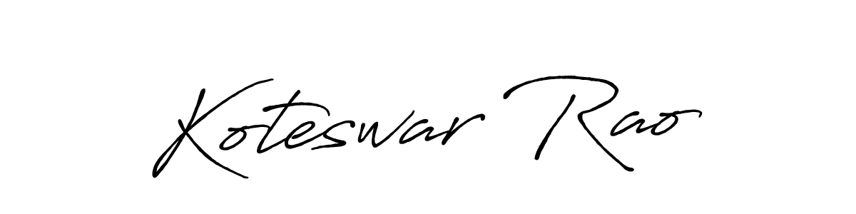 How to make Koteswar Rao name signature. Use Antro_Vectra_Bolder style for creating short signs online. This is the latest handwritten sign. Koteswar Rao signature style 7 images and pictures png