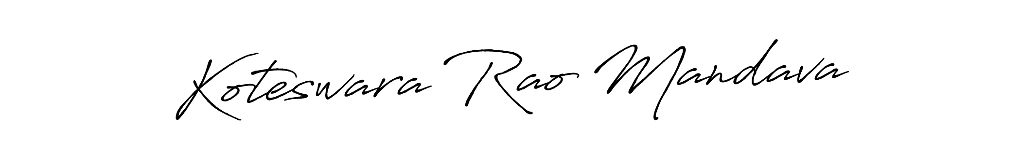 Use a signature maker to create a handwritten signature online. With this signature software, you can design (Antro_Vectra_Bolder) your own signature for name Koteswara Rao Mandava. Koteswara Rao Mandava signature style 7 images and pictures png