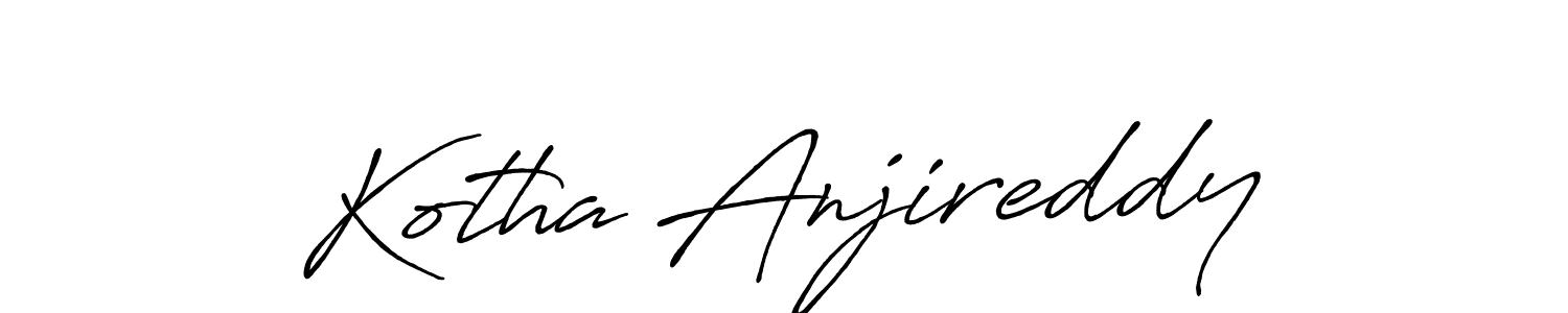 How to make Kotha Anjireddy name signature. Use Antro_Vectra_Bolder style for creating short signs online. This is the latest handwritten sign. Kotha Anjireddy signature style 7 images and pictures png