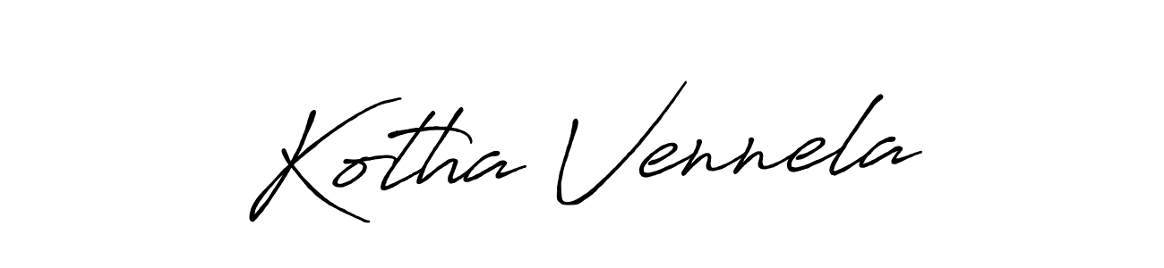 Kotha Vennela stylish signature style. Best Handwritten Sign (Antro_Vectra_Bolder) for my name. Handwritten Signature Collection Ideas for my name Kotha Vennela. Kotha Vennela signature style 7 images and pictures png