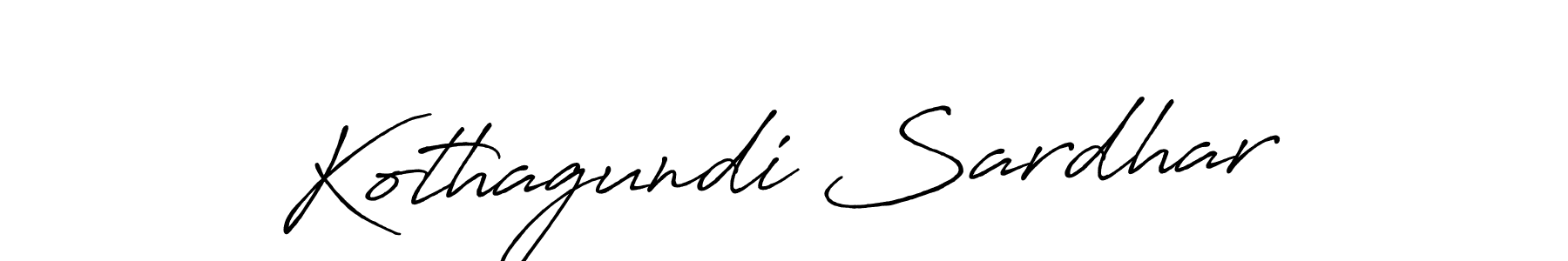 Create a beautiful signature design for name Kothagundi Sardhar. With this signature (Antro_Vectra_Bolder) fonts, you can make a handwritten signature for free. Kothagundi Sardhar signature style 7 images and pictures png