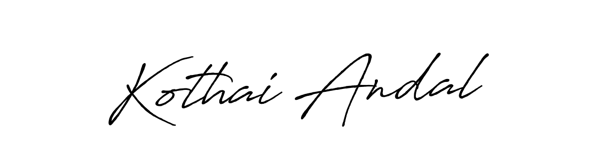 How to make Kothai Andal signature? Antro_Vectra_Bolder is a professional autograph style. Create handwritten signature for Kothai Andal name. Kothai Andal signature style 7 images and pictures png