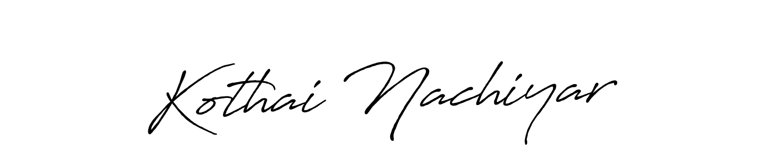 Use a signature maker to create a handwritten signature online. With this signature software, you can design (Antro_Vectra_Bolder) your own signature for name Kothai Nachiyar. Kothai Nachiyar signature style 7 images and pictures png