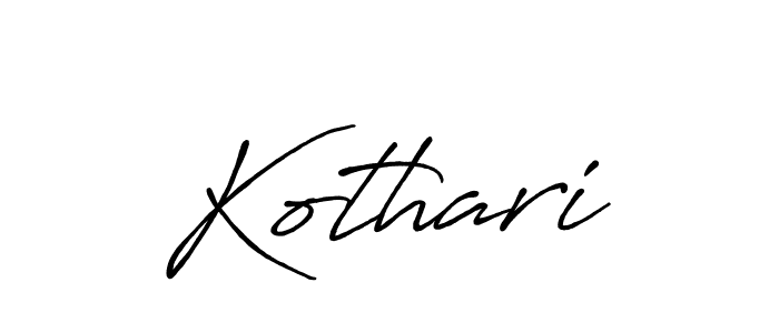 How to make Kothari signature? Antro_Vectra_Bolder is a professional autograph style. Create handwritten signature for Kothari name. Kothari signature style 7 images and pictures png